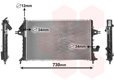 VAN WEZEL radiatorius, variklio aušinimas 37002294